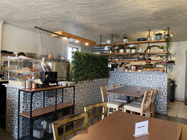 A latte at DeCourses Café